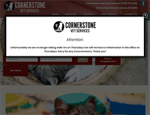 Tablet Screenshot of cornerstonevetservices.com